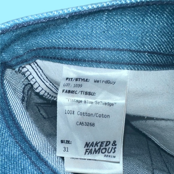 Naked & Famous - Weird Guy “Vintage Blue Selvedge” - Picture 6 of 6